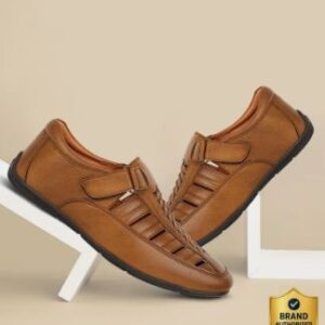 bata men casual sandal (brown , 8)