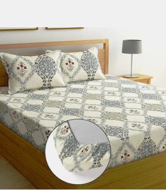 truebuy microfiber king, double fitted (elastic) 260 tc printed 1 summer bedsheet with 2 pillow covers (multicolor) truebuy microfiber king, double fitted (elastic) 260 tc printed 1 summer bedsheet with 2 pillow covers (multicolor)