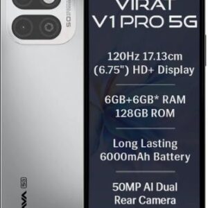lava virat v1 pro 5g (spiti frost, 128 gb) (6 gb ram)