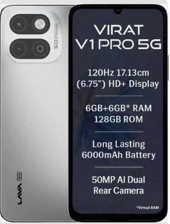 lava virat v1 pro 5g (spiti frost, 128 gb) (6 gb ram) lava virat v1 pro 5g (spiti frost, 128 gb) (6 gb ram)
