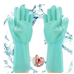 Home easymart gloves magic silicone dish washing gloves, silicon cleaning gloves